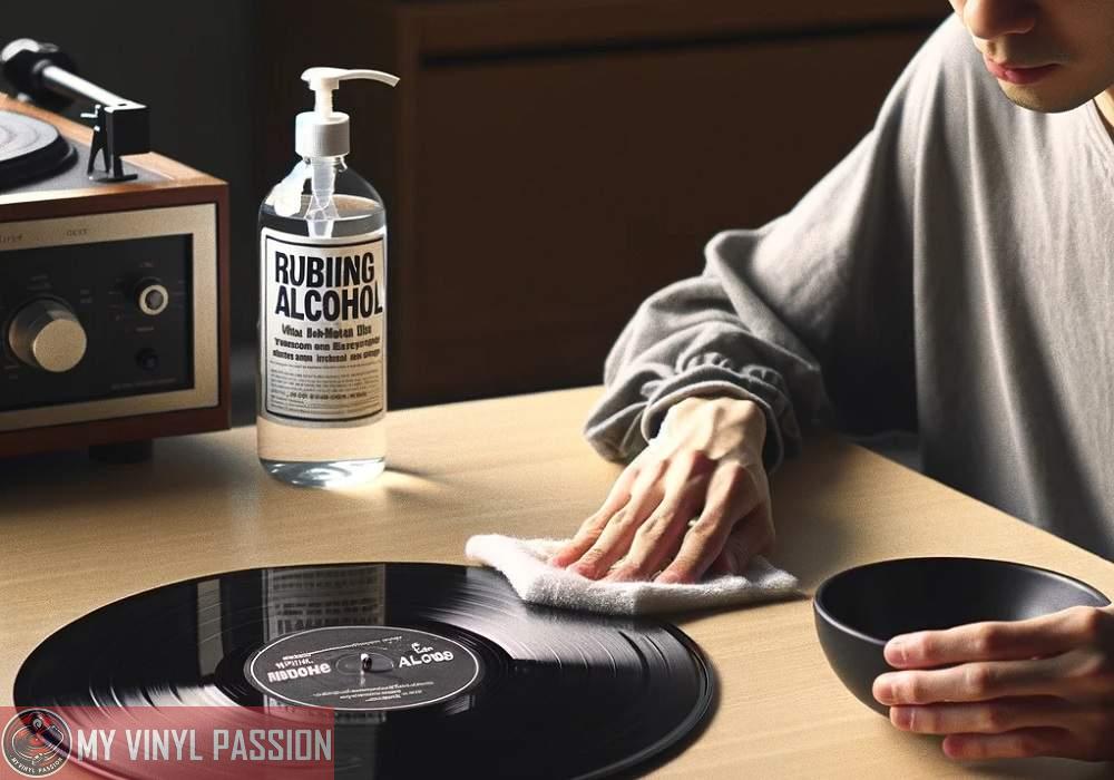 cleaning vinyl with alcohol
