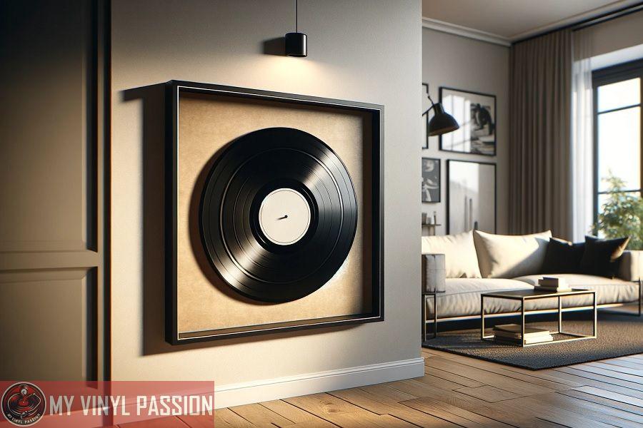 vinyl record in frame